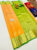 Beautiful Design Pure Kanjivaram Fancy Silk Saree Light Orange Color w/ Blouse