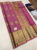 Lotus Color Pure Kanjivaram Fancy Silk Saree w/ Blouse