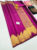 Trendy Design Pure Kanjivaram Fancy Silk Saree Magenta Color w/ Blouse