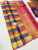 Checked Design Pure Kanjivaram Fancy Silk Saree Multi Color w/ Blouse