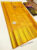 Vaira Oosi Zari Work Pure Kanjivaram Fancy Silk Saree Mustard Yellow Color w/ Blouse