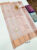 Copper Zari Work Pure Kanjivaram Fancy Silk Saree Off White Color w/ Blouse