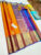 Pure Kanjivaram Fancy Silk Saree Orange Color w/ Blouse