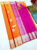 Trendy Annam and Flower Design Pure Kanjivaram Fancy Silk Saree Orange Color w/ Blouse