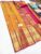Traditional Design Pure Kanjivaram Fancy Silk Saree Orange Color w/ Blouse