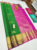 Pure Kanjivaram Fancy Silk Saree Parrot Green Color w/ Blouse