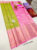 Beautiful Design Pure Kanjivaram Fancy Silk Saree Parrot Green Color w/ Blouse