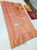 Trendy Design Pure Kanjivaram Fancy Silk Saree Peach Color w/ Blouse
