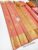 Vaira Oosi Checked Design Pure Kanjivaram Fancy Silk Saree Peach Color w/ Blouse