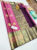 Different Design Pure Kanjivaram Fancy Silk Saree Pink Color w/ Blouse