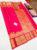 Elephant Design Pure Kanjivaram Fancy Silk Saree Pink Color w/ Blouse