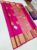 New Design Pure Kanjivaram Fancy Silk Saree Pink Color w/ Blouse