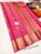 Vaira Oosi Checked Design Pure Kanjivaram Fancy Silk Saree Pink Color w/ Blouse
