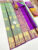 Beautiful Design Pure Kanjivaram Fancy Silk Saree Pista Green Color w/ Blouse