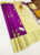 Beautiful Design Pure Kanjivaram Fancy Silk Saree Purple Color w/ Blouse