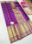 Trendy Design Pure Kanjivaram Fancy Silk Saree Purple Color w/ Blouse