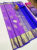 Unique Design Pure Kanjivaram Fancy Silk Saree Purple Color w/ Blouse