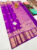 Traditional Design Pure Kanjivaram Fancy Silk Saree Purple Color w/ Blouse