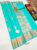Pure Kanjivaram fancy Silk Saree Rama Blue Color w/ Blouse
