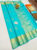 Pure Kanjivaram Fancy Silk Saree Rama Blue Color w/ Blouse