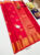 Pure Kanjivaram Fancy Silk Saree Red Color w/ Blouse