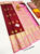 Girl and Deer Design Pure Kanjivaram Fancy Silk Saree Red Color w/ Blouse