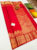 Traditional Design Pure Kanjivaram Fancy Silk Saree Red Color w/ Blouse