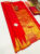 Trendy Temple Design Pure Kanjivaram Fancy Silk Saree Red Color w/ Blouse