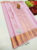 Pure Kanjivaram Fancy Silk Saree Rose Milk Color w/ Blouse