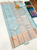 Copper Zari Work Pure Kanjivaram Fancy Silk Saree Sky Blue Color w/ Blouse