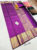 Pure Kanjivaram Fancy Silk Saree Violet Color w/ Blouse
