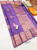 Trendy Design Pure Kanjivaram Fancy Silk Saree Violet Color w/ Blouse