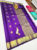 Unique Design Pure Kanjivaram Fancy Silk Saree Violet Color w/ Blouse