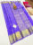 New Design Pure Kanjivaram Fancy Silk Saree Violet Color w/ Blouse