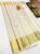 Vaira Oosi Zari Work Pure Kanjivaram Fancy Silk Saree White Color w/ Blouse