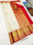 Pure Kanjivaram Fancy Silk Saree White Color w/ Blouse