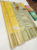 New Design Pure Kanjivaram Fancy Silk Saree Yellow Color w/ Blouse