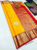 Pure Kanjivaram Fancy Silk Saree Yellow and Red Color w/ Blouse