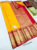 New Design Pure Kanjivaram Fancy Silk Saree Yellow Color w/ Blouse