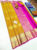 Unique Design Pure Kanjivaram Fancy Silk Saree Yellow Color w/ Blouse