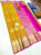 Unique Design Pure Kanjivaram Fancy Silk Saree Yellow Color w/ Blouse