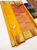 Trendy Design Pure Kanjivaram Fancy Silk Saree Yellow Color w/ Blouse