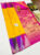 Temple Design Pure Kanjivaram Fancy Silk Saree Yellow Color w/ Blouse
