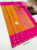 Beautiful Design Pure Kanjivaram Fancy Silk Saree Yellow Color w/ Blouse