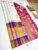 Multi Color Border Design Pure Kanjivaram Silk Saree Off White Color w/ Blouse