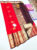 Unique Design Pure Soft Silk Saree Apple Red Color w/ Blouse