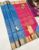 Latest Design Pure Soft Silk Saree Blue and Pink Color w/ Blouse