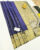 Pure Soft Silk Saree Blue Color w/ Blouse