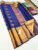 Big Border Pure Soft Silk Saree Blue Color w/ Blouse