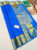 Latest Design Pure Soft Silk Saree Blue Color w/ Blouse